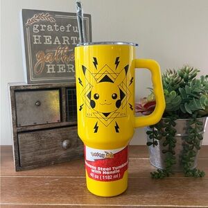 Brand New Pokemon Pikachu 40oz Stainless Steel Tumbler
